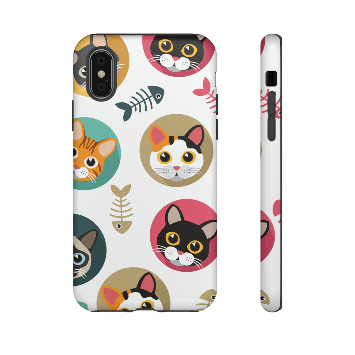 Cats Fishbone - Protective Phone Case