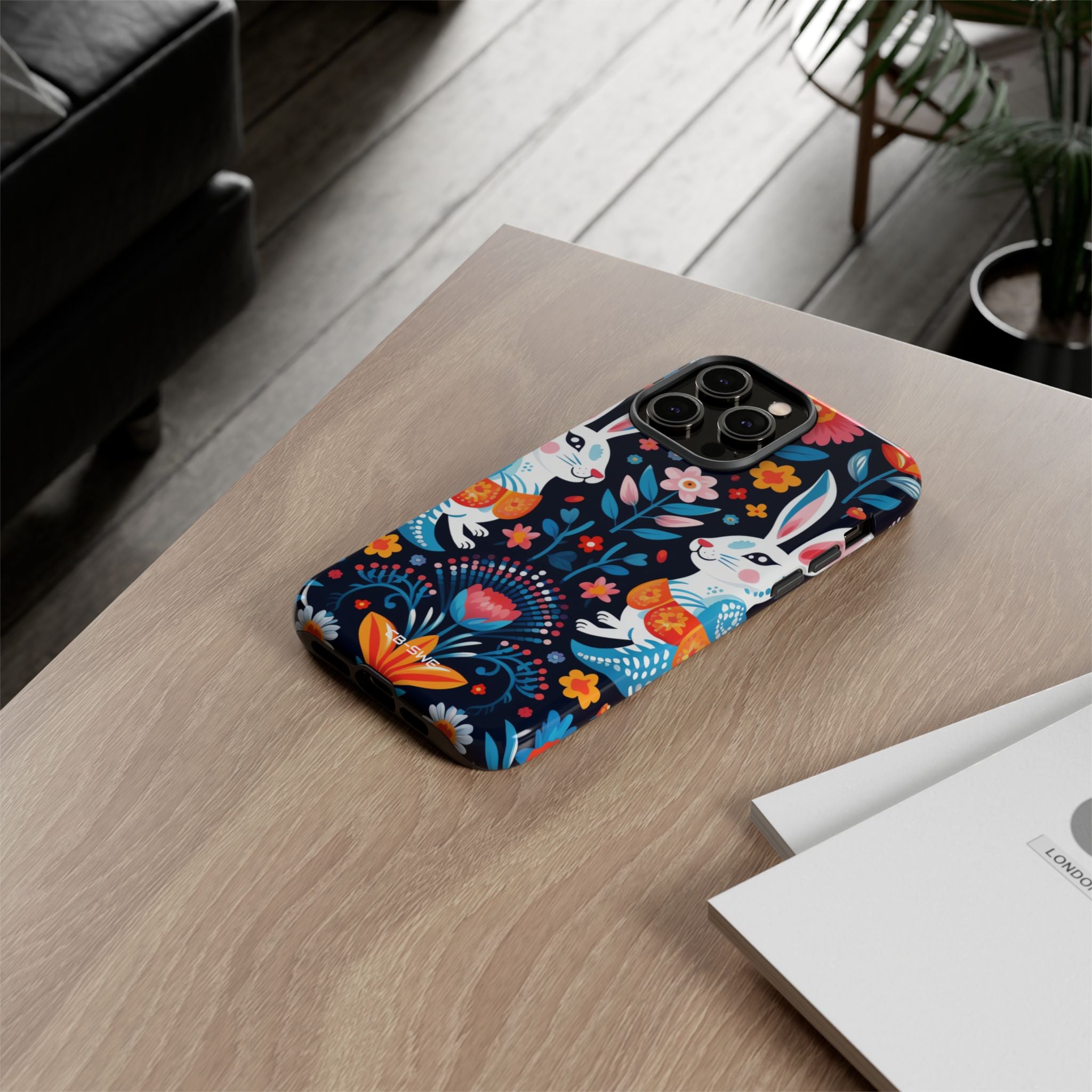 Bunnies Hop Flowers - iPhone Case