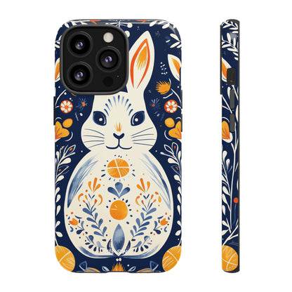 Floral Rabbit Joy - iPhone Case