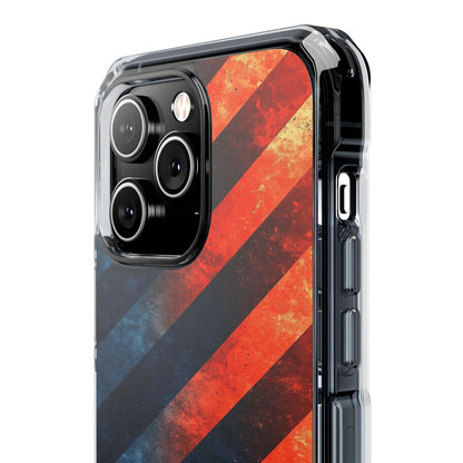 Diagonal Stripes Blaze iPhone 14 Pro Max Case - Impact