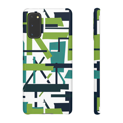 Green Geometry Glide Samsung S20 - Slim Phone Case