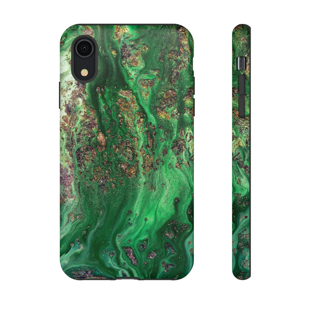 Green Sparkle Ink Art - Protective Phone Case