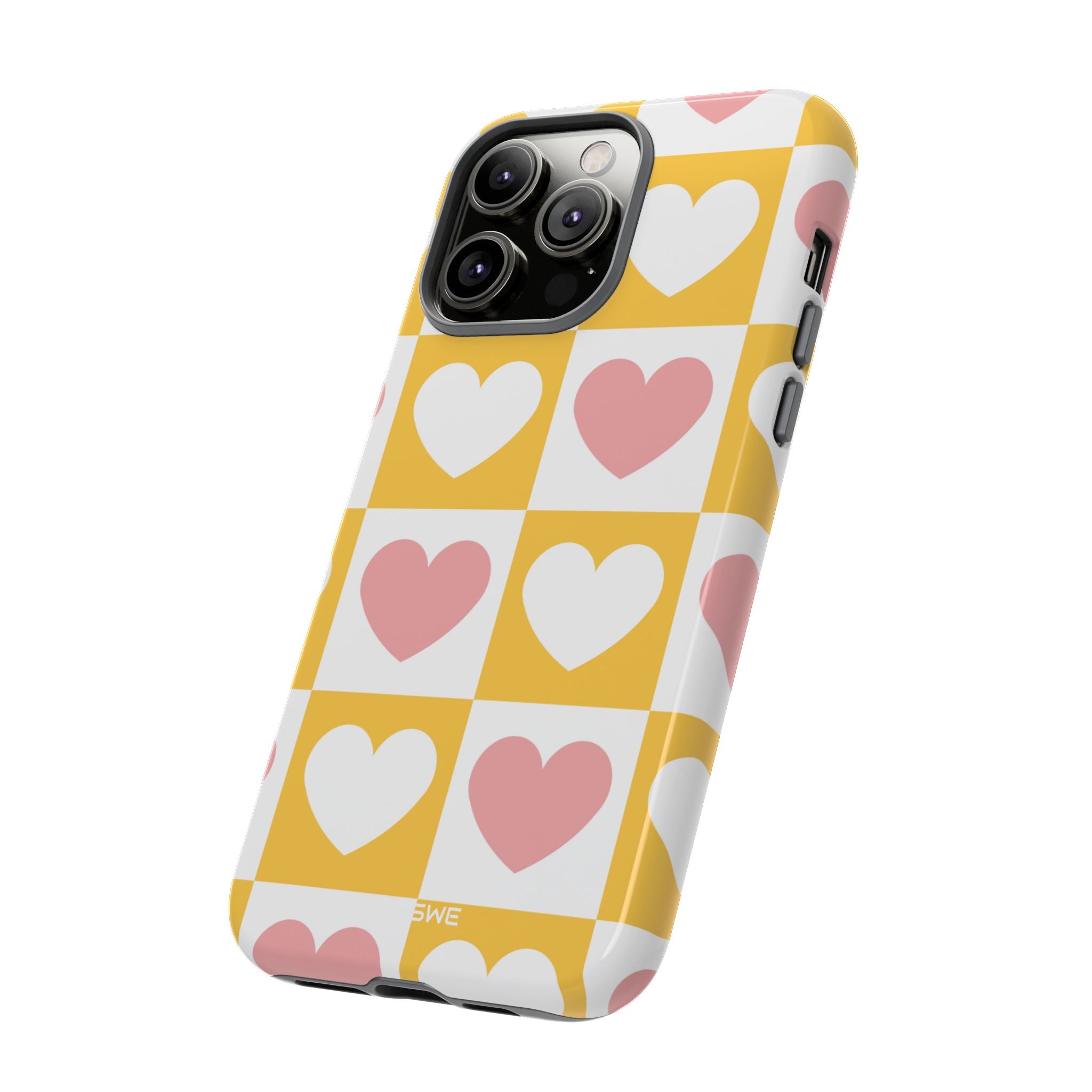 Heart Grid Harmony - iPhone Case