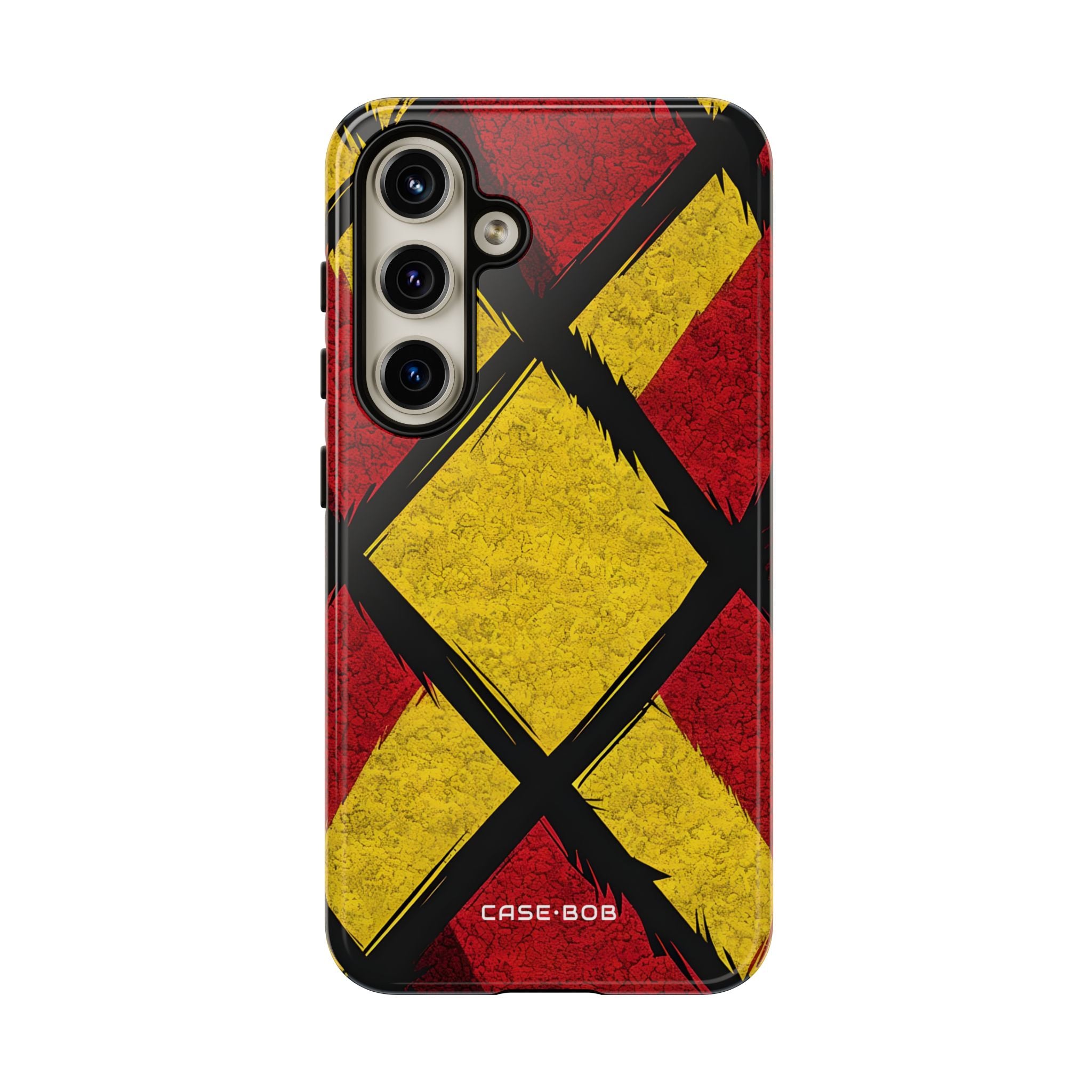 Cracked Diamond Grid Samsung S24 Case - Tough