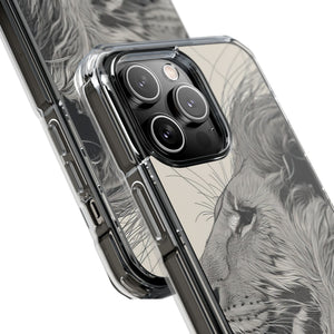 Majestic Linework - Phone Case for iPhone (Clear Impact - Magnetic)