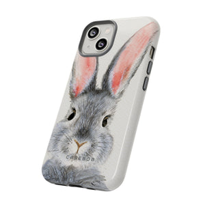 Watercolor of Fluffy Rabbit - Protective Phone Case