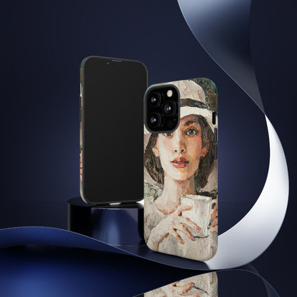 Oil Painting - Lady in a White Hat - Protective Phone Case