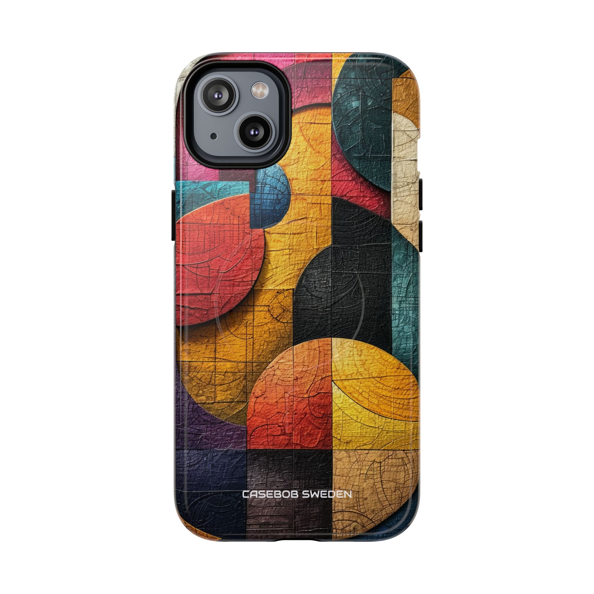 Vibrant Geometric Art - Tough + MagSafe® iPhone 14 Phone Case