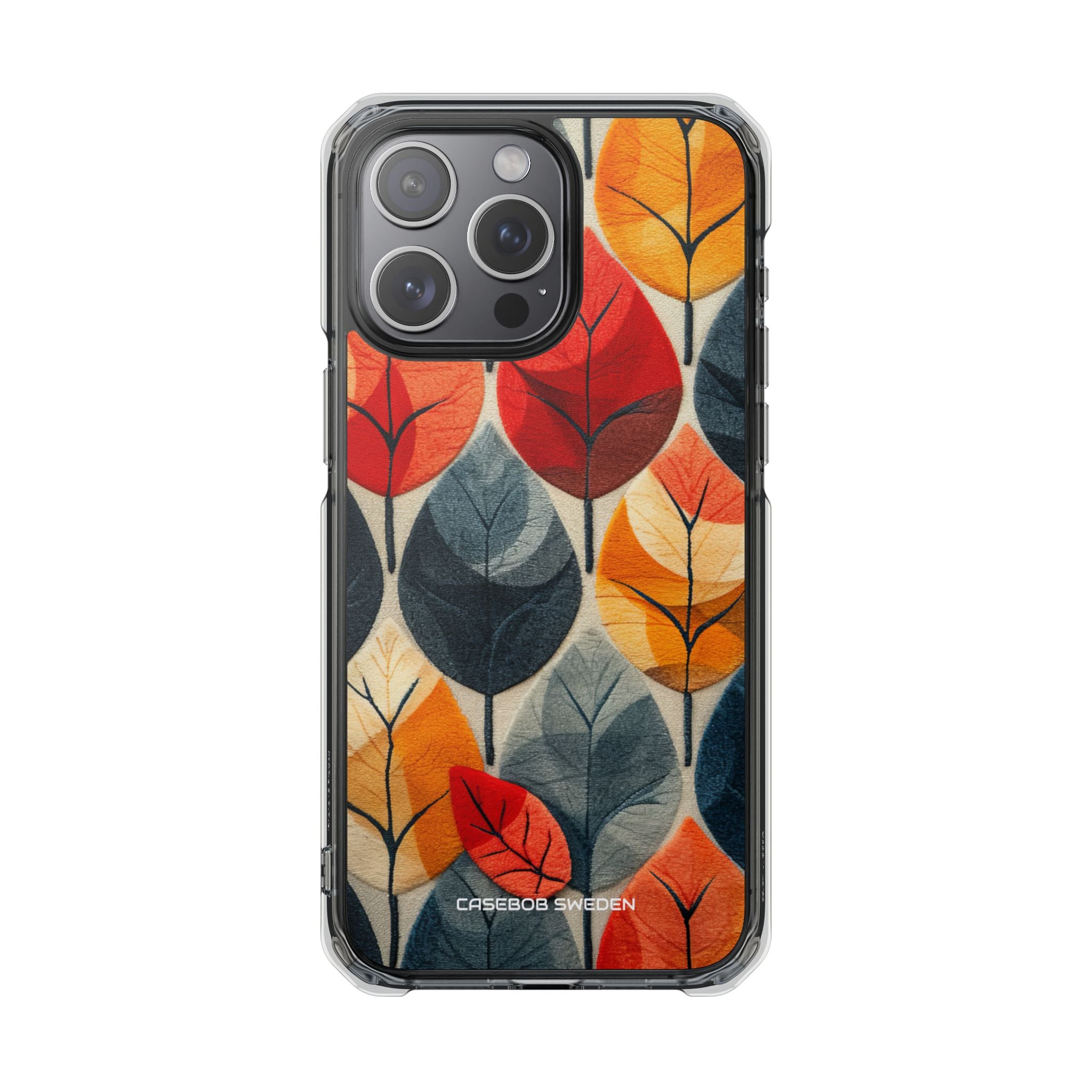 Autumn Leaf Design - Clear Impact iPhone 15 Phone Case