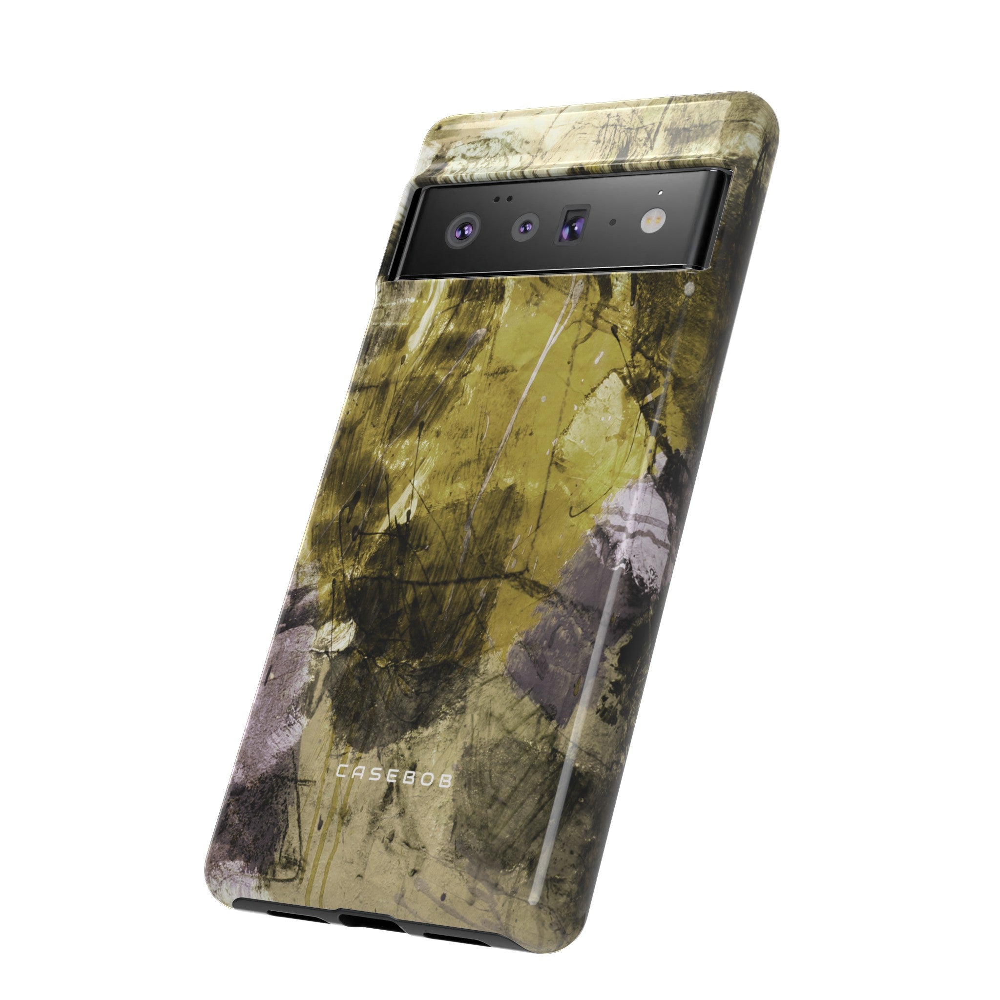 Yellow Grunge Art Phone Case - Protective Phone Case