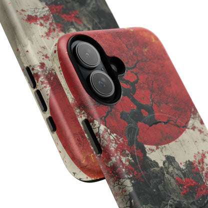 Zen Serenity in Red Harmony iPhone 16 | Tough+ Phone Case