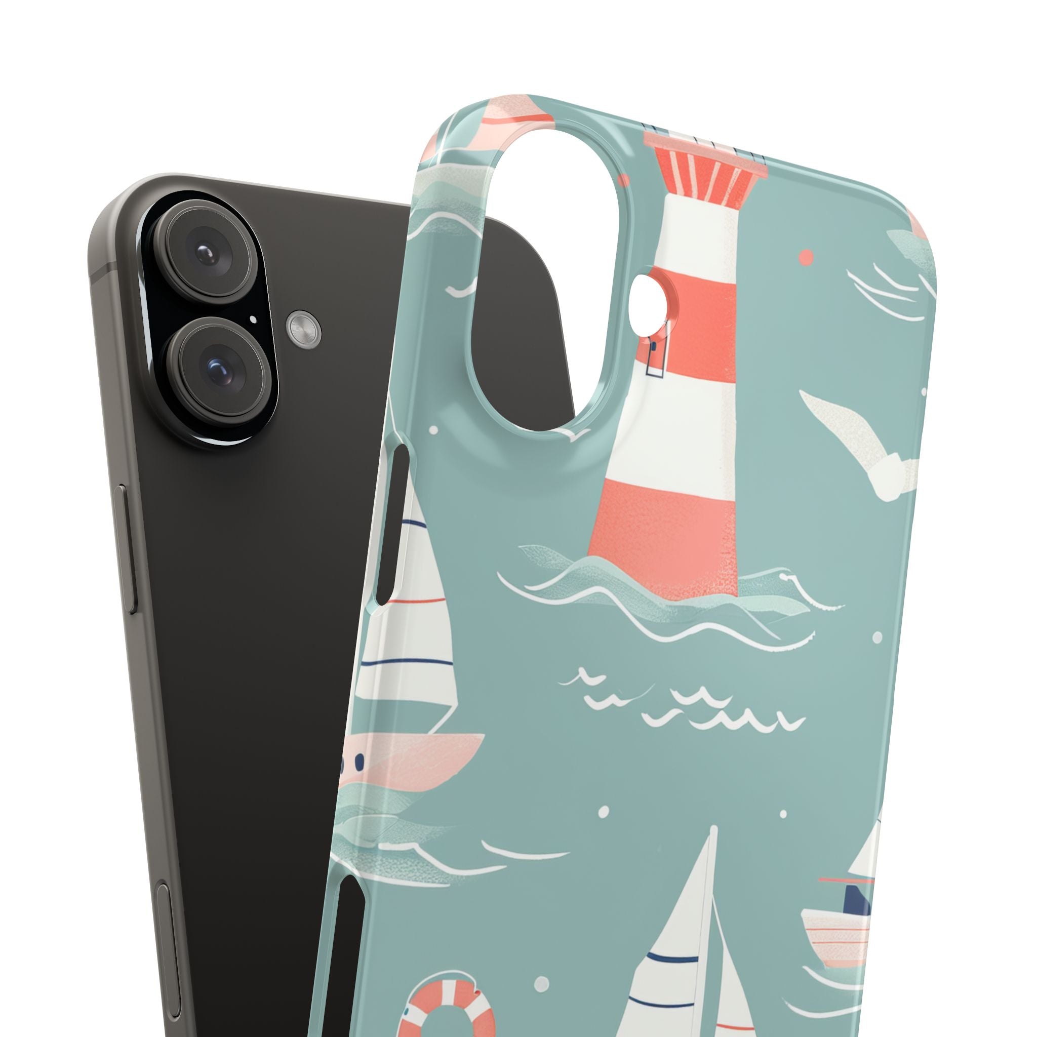 Lighthouse Nautical Charm - Slim iPhone 16 Phone Case