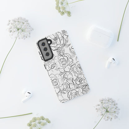 Intricate Rose Sketches - Samsung Case