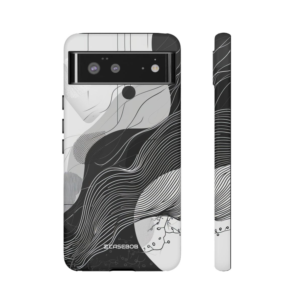 Monochrome Elegance | Protective Phone Case for Google Pixel