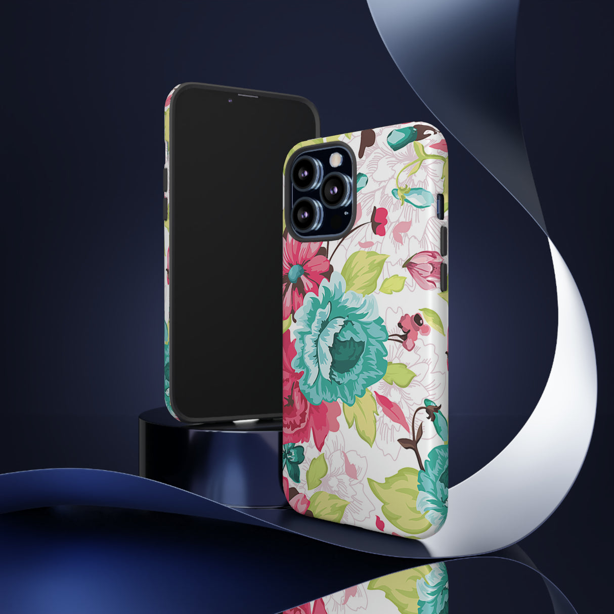 Vintage Flowers Pattern iPhone case (Protective) - Protective Phone Case