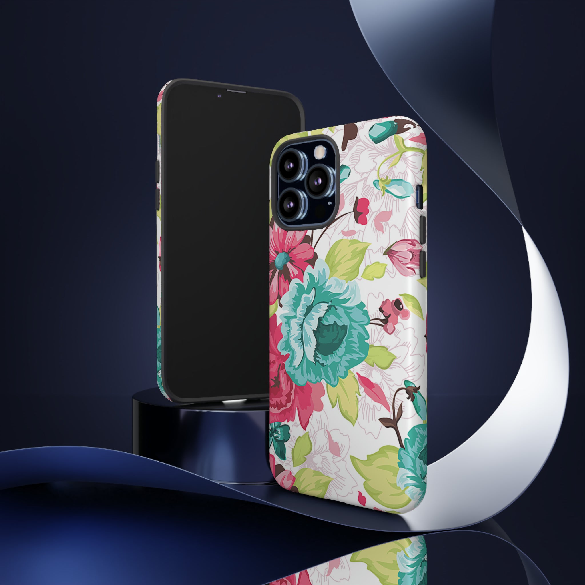 Vintage Flowers Pattern iPhone case - Protective Phone Case