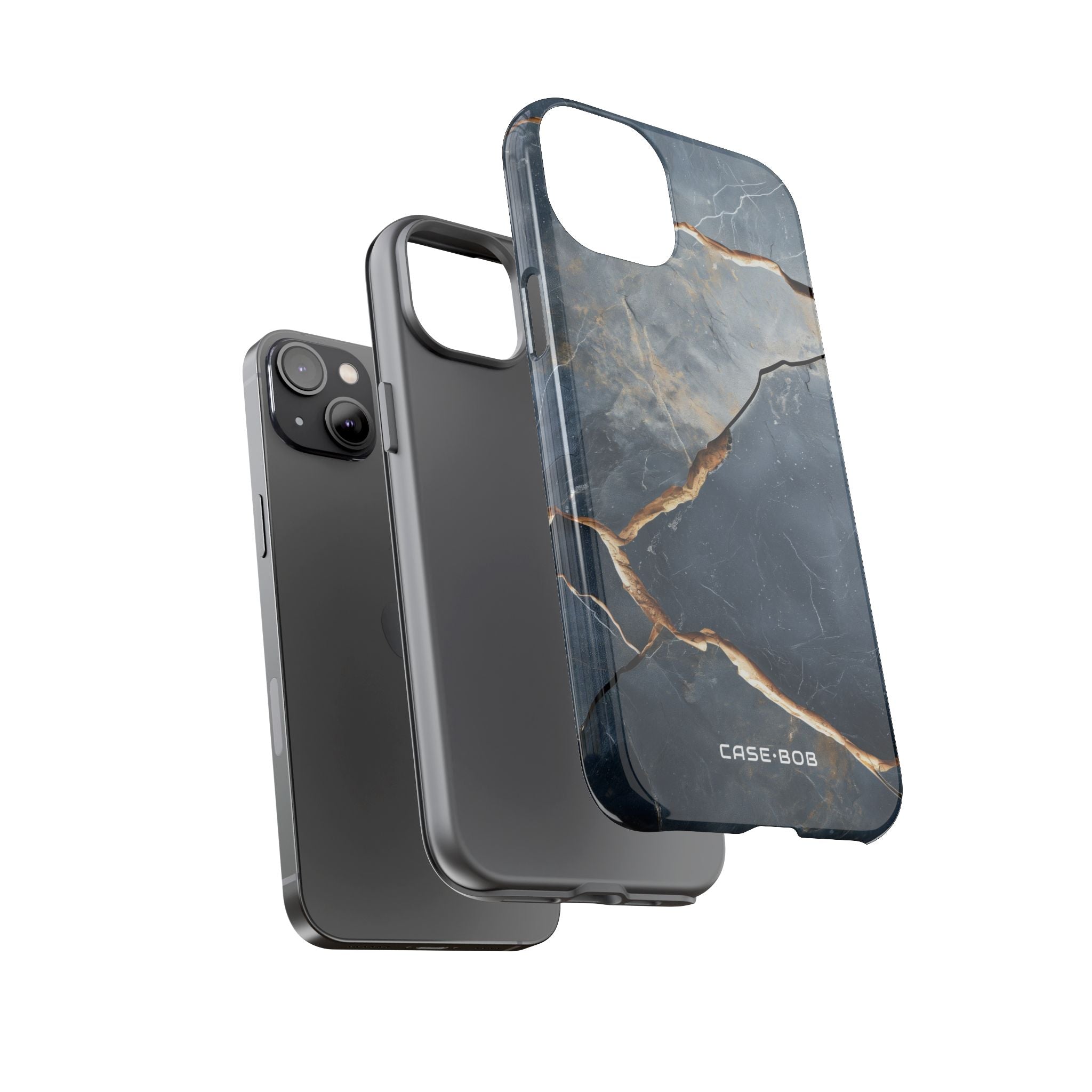 Jagged Vein Navy iPhone 14 Plus Case - Tough