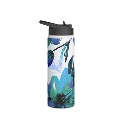 Blue Bloom - Stainless Steel Water Bottle