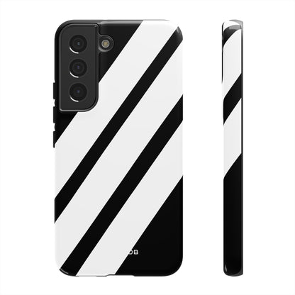 Diagonal Bands Noir Samsung S22 Case - Tough