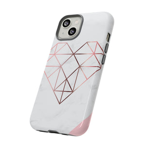 Heart Rose Gold - Protective Phone Case