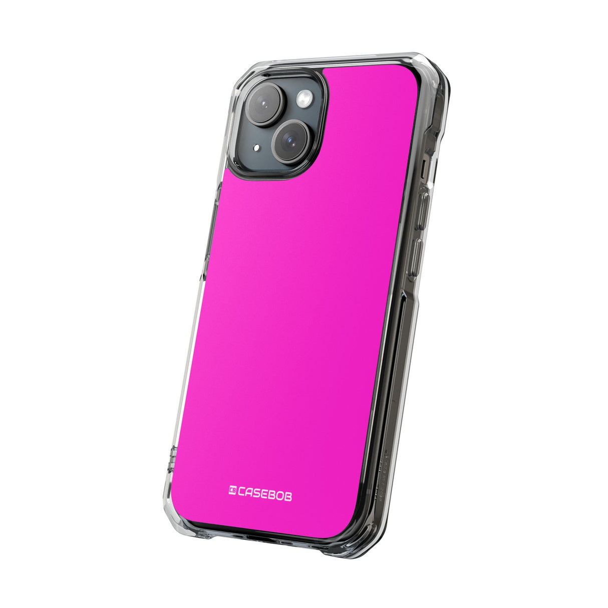 Hot Magenta | Handyhülle für iPhone (Clear Impact Case - Magnetisch)