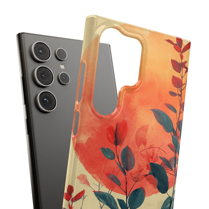 Orange Sun Harmony - Slim Samsung S24 Phone Case