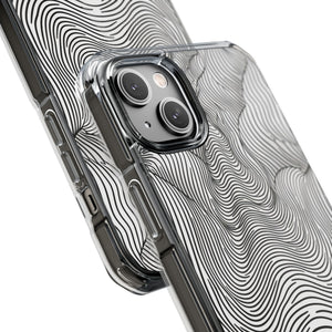 Fluid Waves - Phone Case for iPhone (Clear Impact - Magnetic)