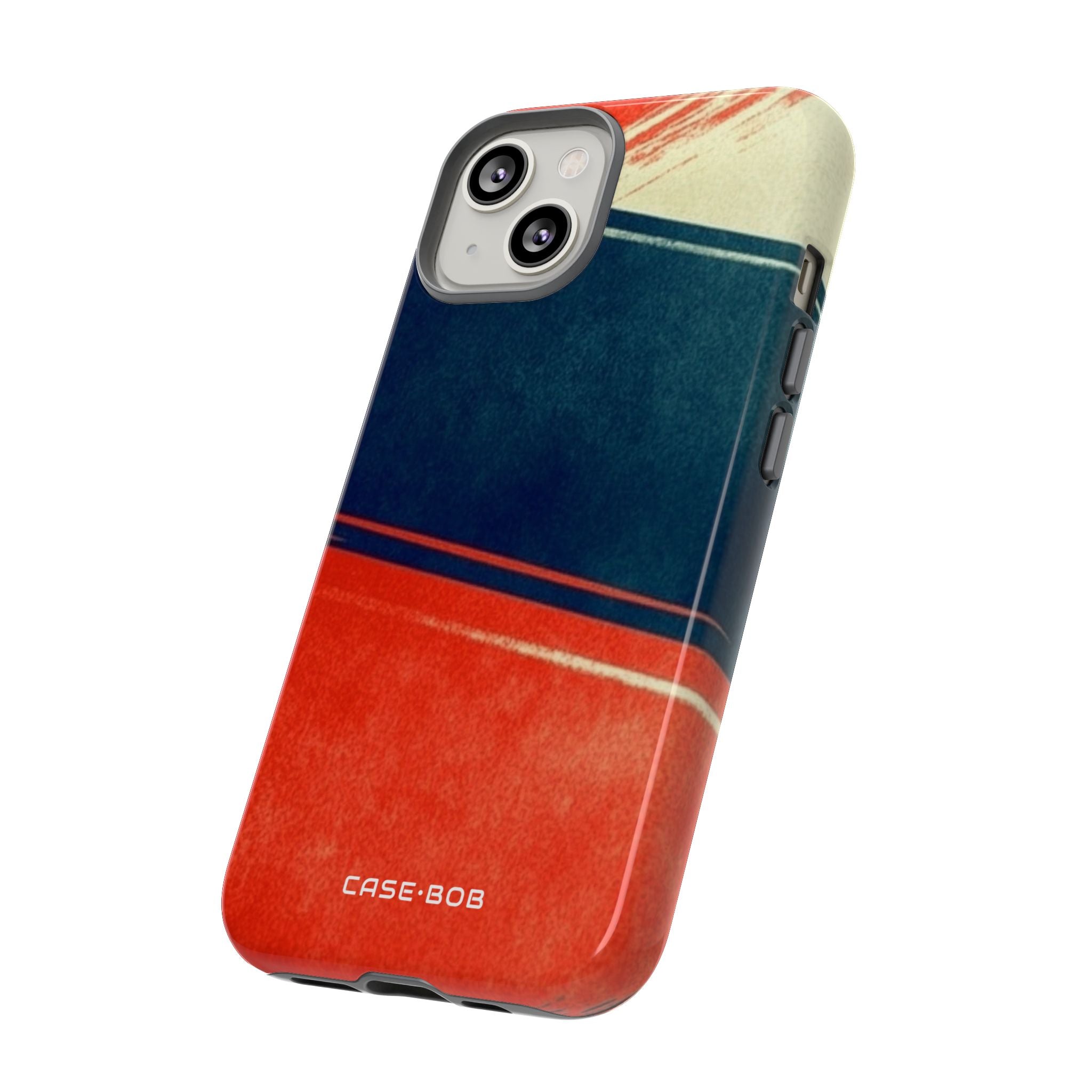 Blue Diagonal Motion iPhone 14 Case - Tough