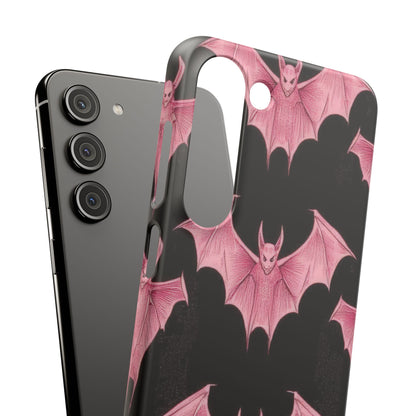 Gothic Pink Bats Aflame Samsung S23 - Slim Phone Case