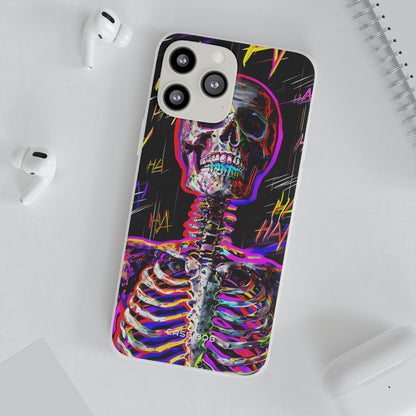 Neon Skeleton Laugh iPhone 13 Pro Max - Soft