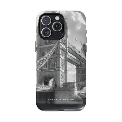 Tower Bridge Monochrome Architecture Study iPhone 15 | Tough+ Phone Case