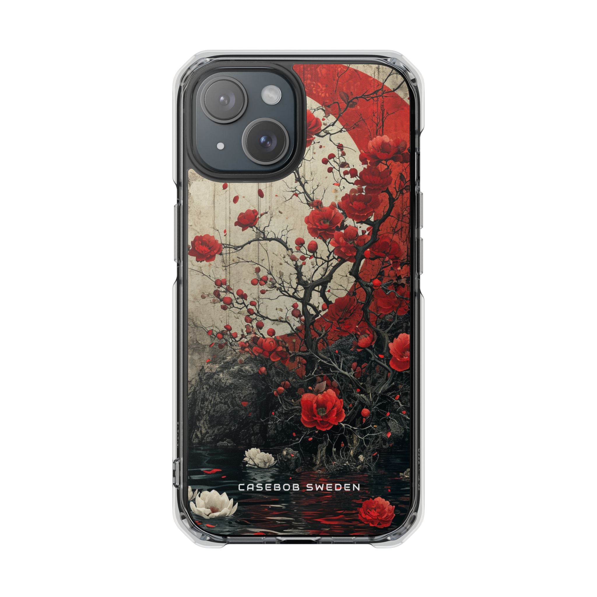 Zen Blossoms in Moonlight iPhone 15 - Clear Impact Phone Case