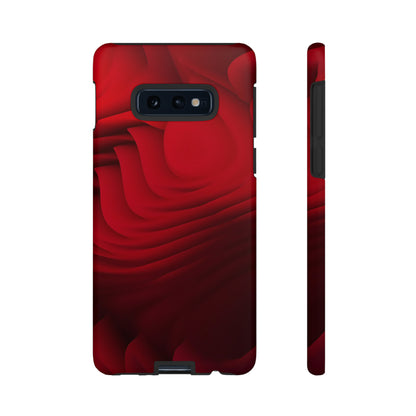 Red Center Waves - Protective Phone Case