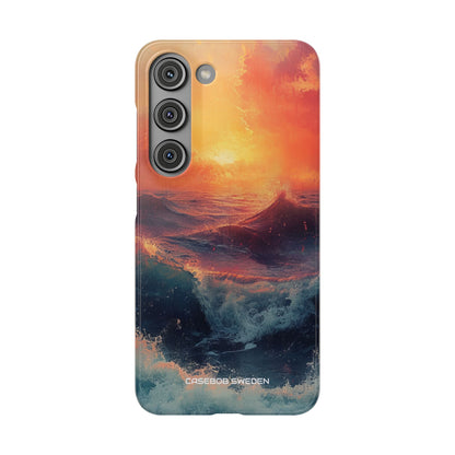 Ocean Sunset Waves - Slim Samsung S23 Phone Case