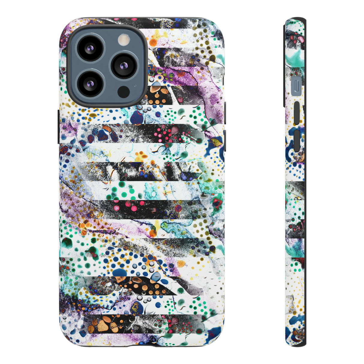 Abstract Green Purple - Protective Phone Case