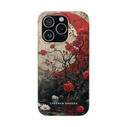 Zen Blossoms in Moonlight iPhone 15 - Flexi Phone Case