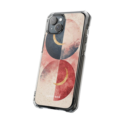 Golden Crescent Circles iPhone 15 Plus Case - Impact