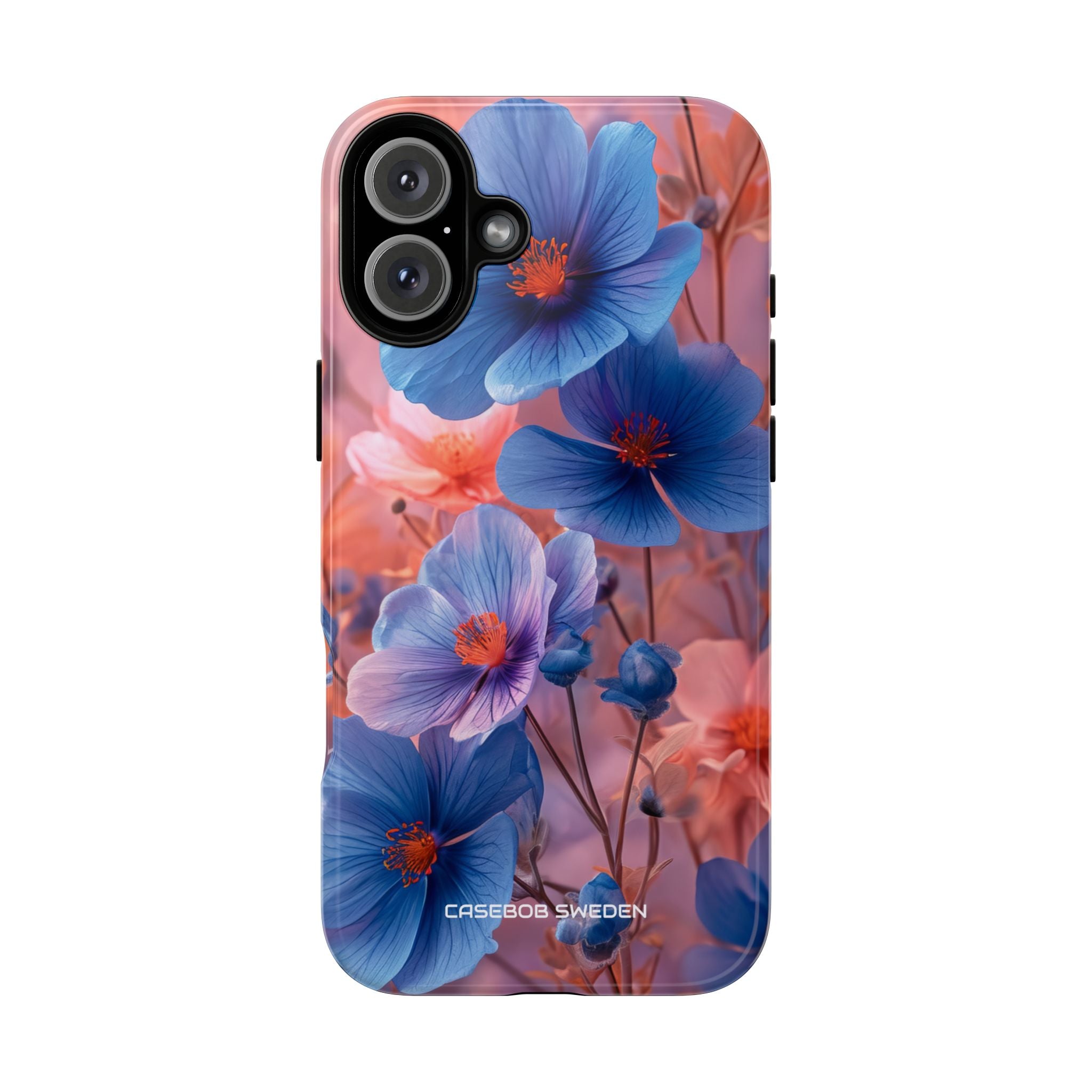 Blue Peach Blossoms - Tough iPhone 16 Phone Case