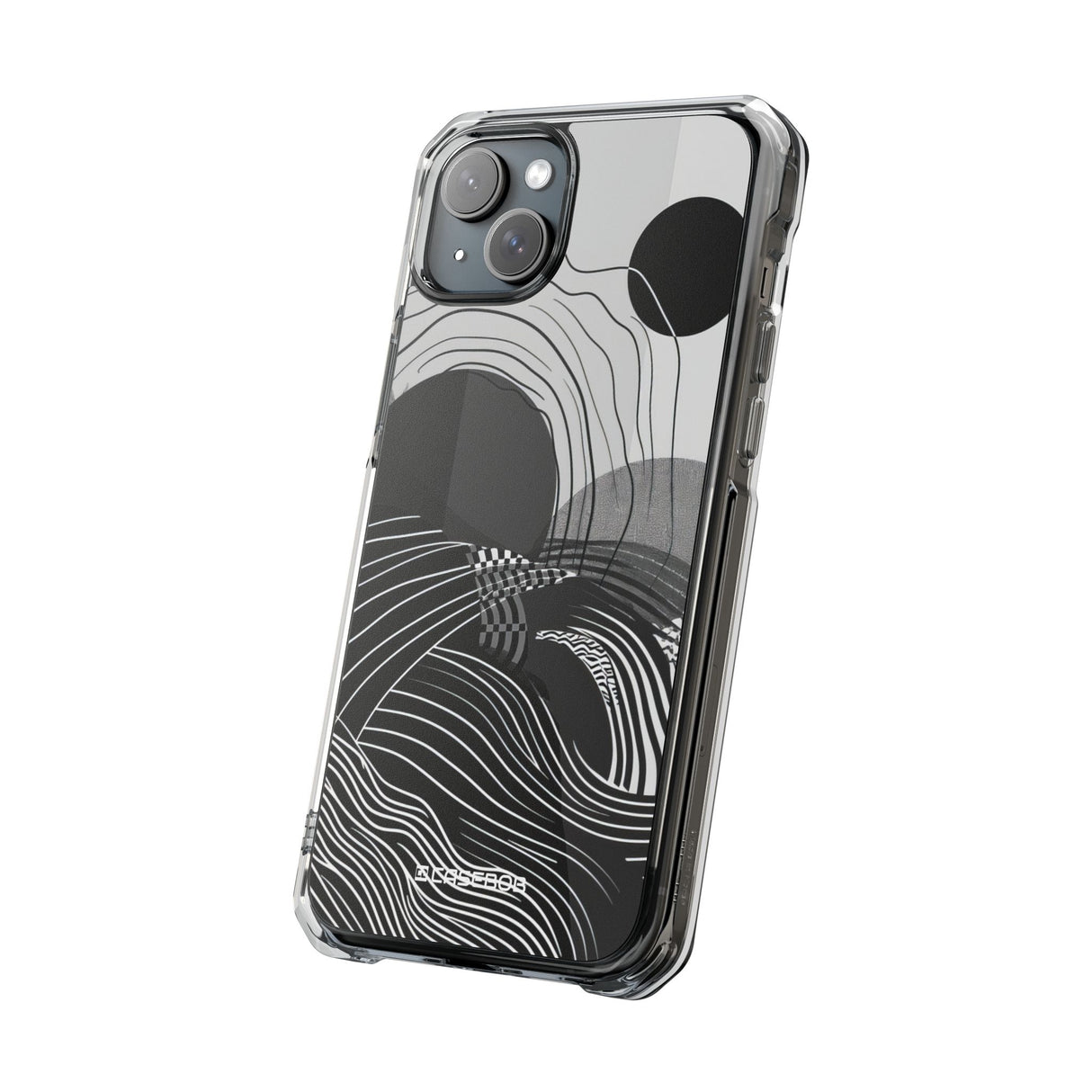 Monochrome Dynamics - Phone Case for iPhone (Clear Impact - Magnetic)