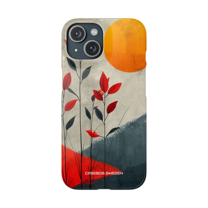 Gray Sunscape - Slim iPhone 15 Phone Case