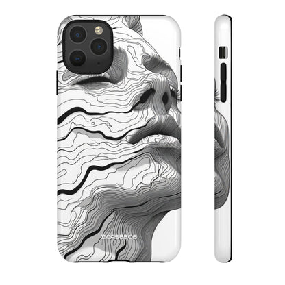 Topographic Serenity | Protective Phone Case for iPhone