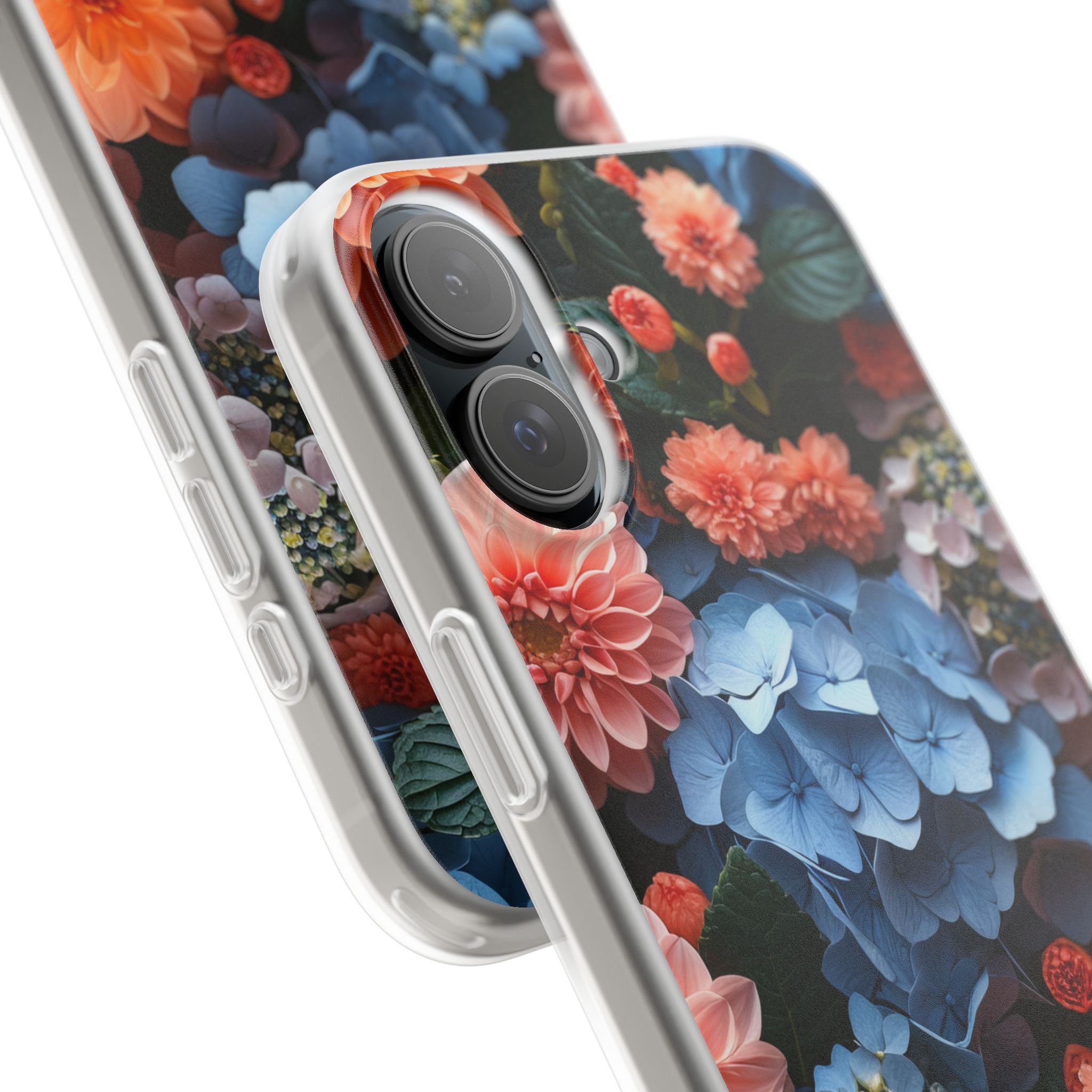 Blue Floral Bliss - Flexi iPhone 16 Phone Case