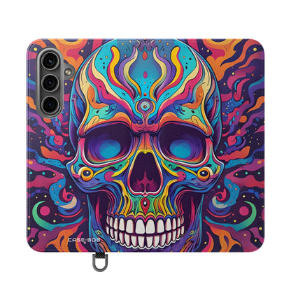 Psychedelic Skull - Samsung S24 Plus Case - Wallet