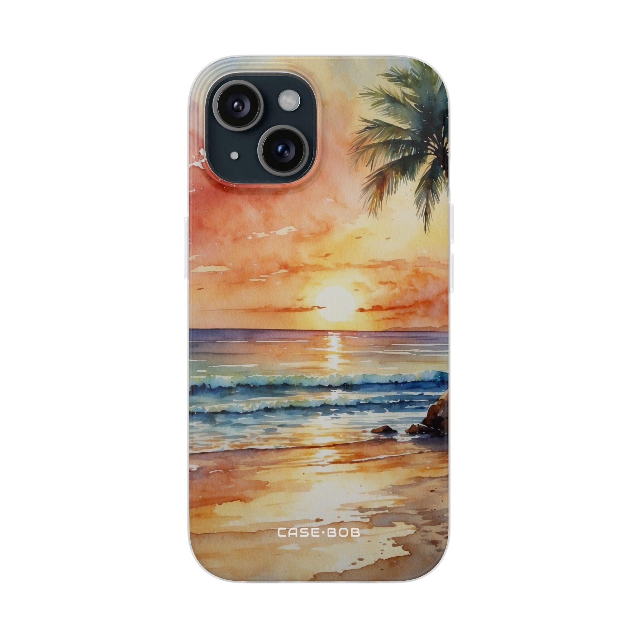 Sunset Palm iPhone 15 Case - Soft