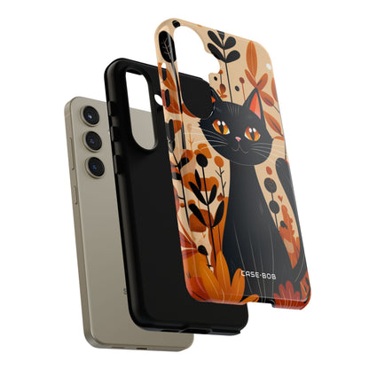 Black Cat Glow Samsung S24 Case - Tough