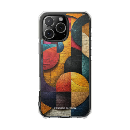 Vibrant Geometric Art - Clear Impact iPhone 16 Phone Case