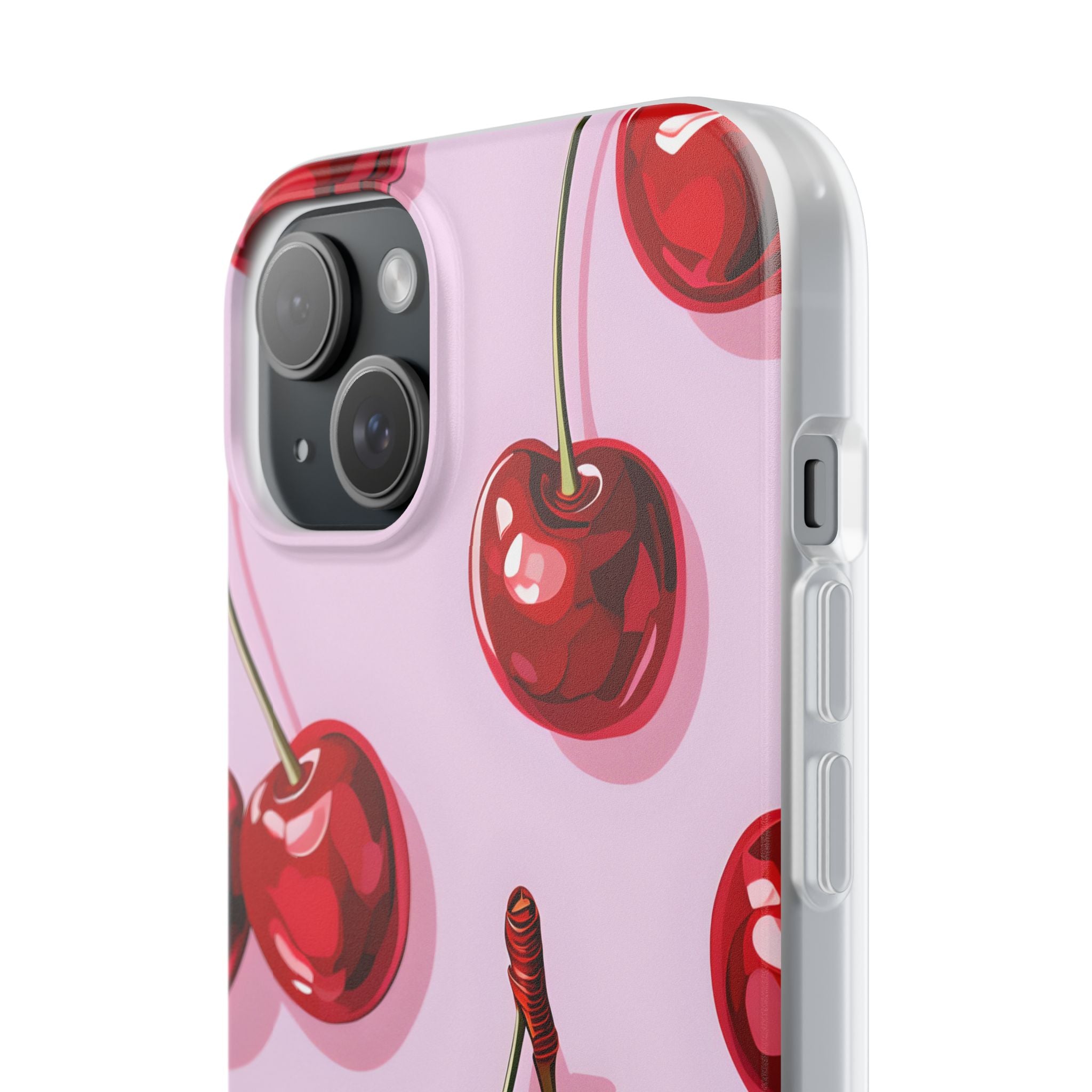 Glossy Cherry Burst iPhone 15 Plus Case - Soft