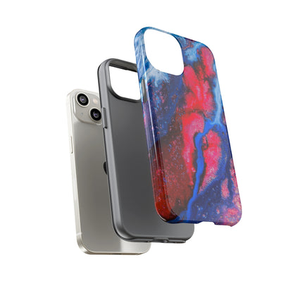 Red n Blue Ink Art iPhone Case (Protective) Phone Case