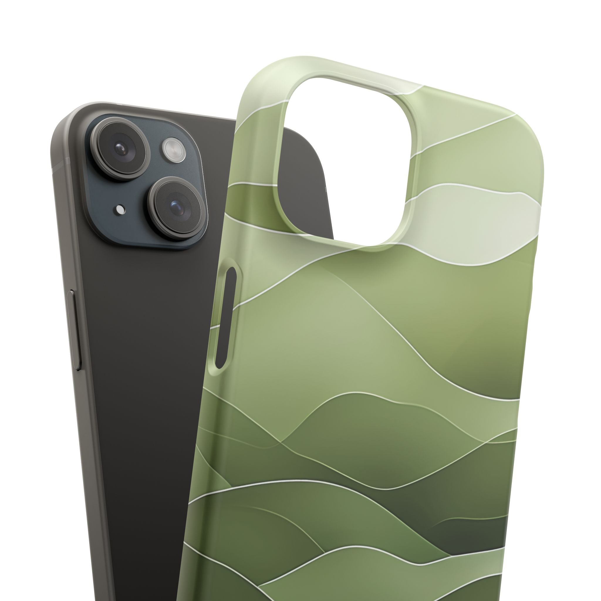 Gradient Emerald Drift iPhone 15 - Slim Phone Case