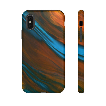 Orange Swipes Ink Art iPhone Case (Protective) iPhone XS Matte Phone Case